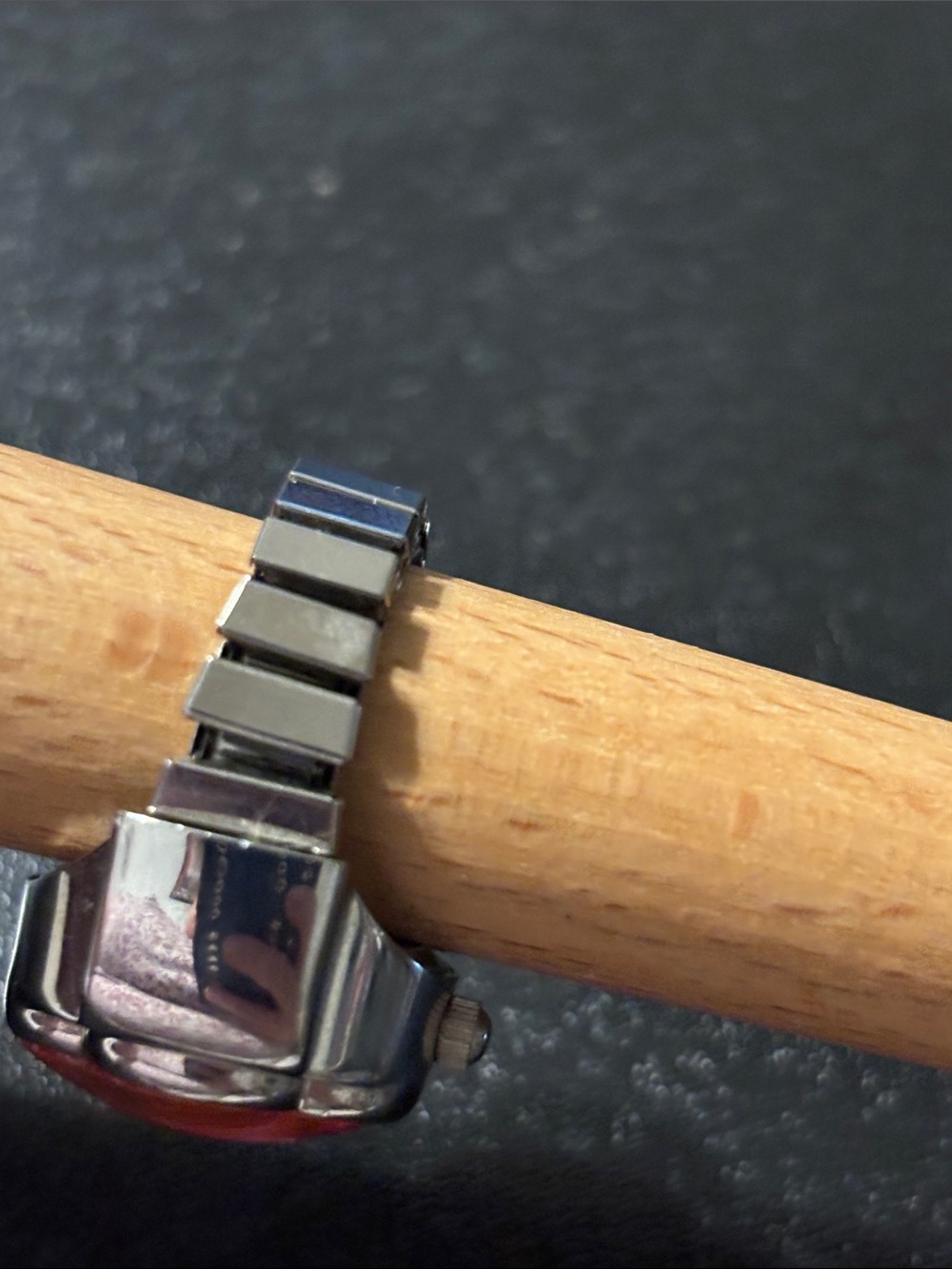 Pink Floral Quartz Ring Watch NOT RUNNING - Picture 5 of 11